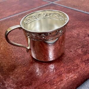 Gorham Vintage Silver Cup c. 1950 Ornate Handle Trim